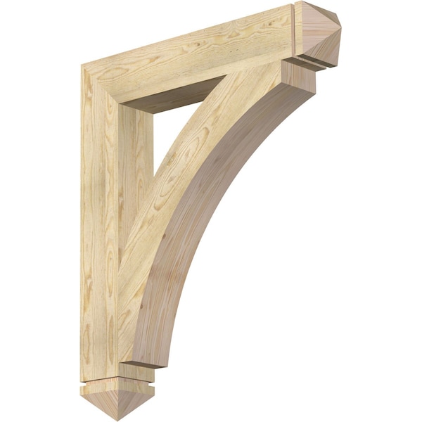 Ekena Millwork Thorton Arts & Crafts Rough Sawn Bracket, Douglas Fir, 6"W x 36"D x 42"H BKT06X36X42THR03RDF - main